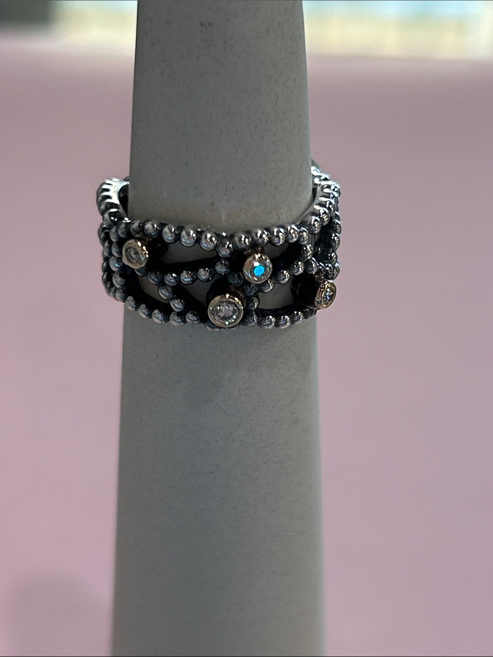 RETIRED 14K Gold & Diamonds Ring